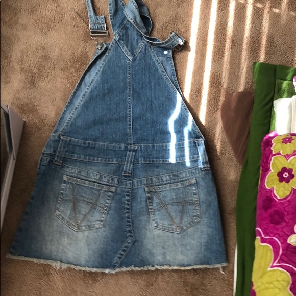 Hydraulic Denim Overall Skirt - Picture 2 of 2